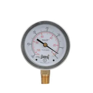 1/2" NPT Bottom, 4" Dial, 0 to 15,000 psi/kPa, SS StabiliZR Gauge, Dual Scale