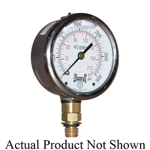 1/4" NPT Bottom, 4" Dial, 0 to 600 psi/kPa, SS Liquid Filled Gauge, Dual Scale