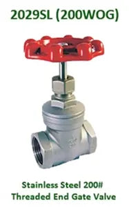 Gate Valve, Stainless Steel with Threaded FNPT Connections 200# COVA