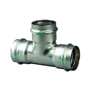 ProPress® 80750 Pipe Tee, 2 x 2 x 1-1/2 in, Press, 316 Stainless Steel, Import