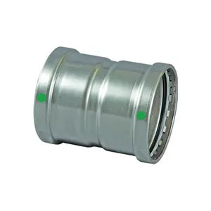 ProPress® 80300 Pipe Coupling With Stop, 3 in Nominal, Press End Style, 316 Stainless Steel, Import