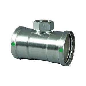 ProPress® 80970 Pipe Reducing Tee, 3 x 3 x 3/4 in, Press x Press x FNPT, 316 Stainless Steel, Import