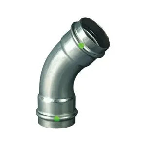 ProPress® 80455 45 deg Pipe Elbow, 1 in, Press, 316 Stainless Steel, Import - (Only sold in box quantities of 5)