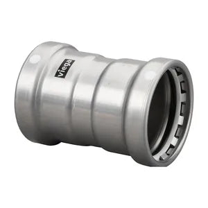 MegaPress® 26675 Coupling With Stop, 3 in Nominal, Press End Style, Carbon Steel, Import