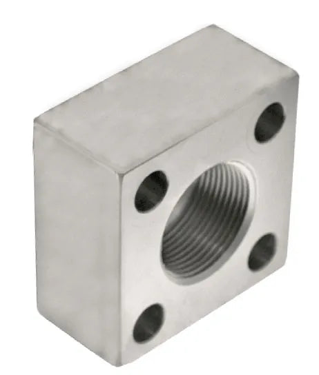 Square Threaded Flange, Stainless Steel, Straight, 3" NPTF Side 1, Square Flange Side 2 - W65-48-SS