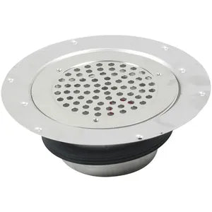 4"(110) 316L SS Vinyl Floor Marine Drain - Upper Part with Surface Membrane Clamp for Vinyl Floors - 473.300.110 S