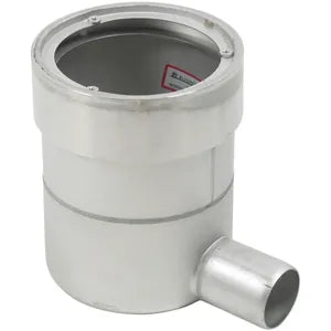 2"(50) 316L SS Steel Deck Marine Drain - Lower Part for Steel Deck with Deep Side Outlet with Welding Sleeve - 475.100.050 S