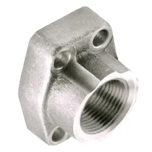 2" SAE x 2" Code 62 SAE ORB Threaded Flange, Carbon Steel, Flat Face, No Bolts/O-Rings - W49-32-32