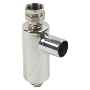 Blucher® 505.032.050 S BT Series, BT-1-1/4 Water Bottle Trap With Coupling, 1-1/4 in Inlet x 2 in Outlet, 316 Stainless Steel, Pickling/Passivation, Direct Connect Connection, Import