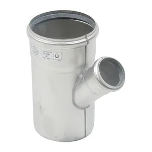 Blucher® 838.050.110 Pipe Oblique Branch, Fitting/Connector: Wye, 110 in Nominal, Stainless Steel, Import