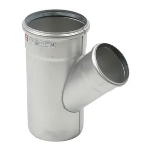 Blucher® 838.075.110 Pipe Oblique Branch, Fitting/Connector: Wye, 110 in Nominal, Stainless Steel, Import