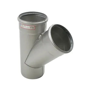 Blucher® 838.160.160 Pipe Oblique Branch, Fitting/Connector: Wye, 160 mm Nominal, Stainless Steel, Import