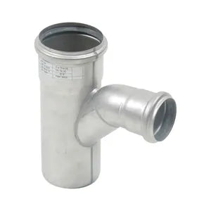 Blucher® 839.050.075 Pipe Swept Branch, 75 mm Outlet Nominal, Stainless Steel, Import