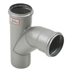 Blucher® 839.075.075 Pipe Swept Branch, 75 mm Outlet Nominal, Stainless Steel, Import