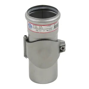 Blucher® 840.075.075 Access Pipe, Import, Socket x Spigot End Style, Stainless Steel, 430 mm L, AISI 304 EN 1.4301