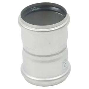 Blucher® 841.075.075 Double Coupling, 75 mm Outlet Nominal, Socket End Style, Stainless Steel, Import