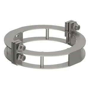 Blucher® 847.001.200 PC Series, PC-8 Peak Pressure Pipe Clamp, 8 in Pipe, 304 Stainless Steel, Pickling/Passivation