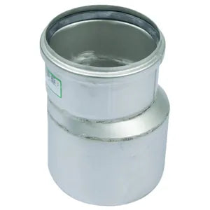 Blucher® 850.110.125 S EI-316, EI-5x4-316 Eccentric Increaser With EPDM Sealing Ring, 4 x 5 in Nominal, Push-Fit Socket End Style, 316/316L Stainless Steel, Import