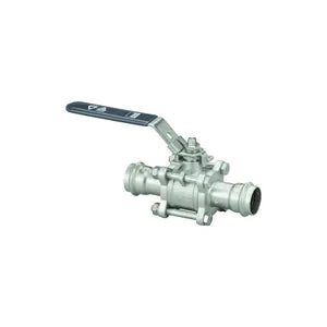 ProPress® 85134 3-Piece Ball Valve, 1 in Nominal, Press End Style, 316 Stainless Steel Body, Full Port, FKM Softgoods, Import