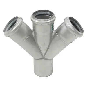 Stainless Steel Double Wye 45 Degree