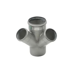 Stainless Steel Double Wye 90 Degree Offset