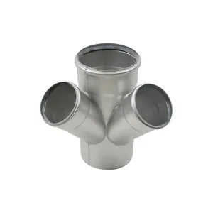 Stainless Steel Double Wye 90 Degree Offset