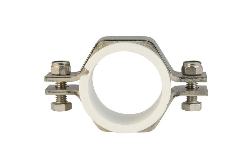 2.5" Tube Hex Hanger W/ PVC Sleeve -304 3-A Sanitary #WPVCT-25