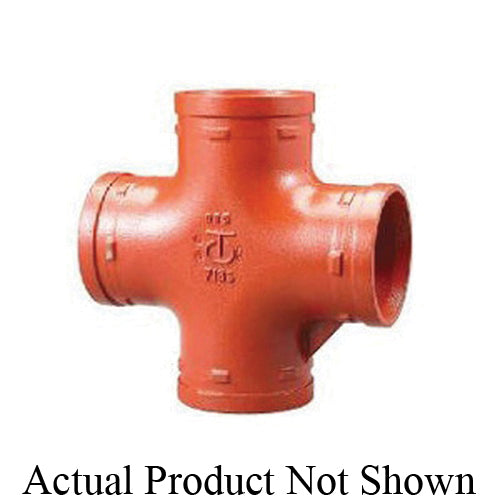 SHURJOINT® SJ71356P Cross, 6 in, Grooved, Ductile Iron, Painted, Import