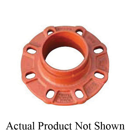 SHURJOINT® SJT71804G Model 7180 Universal Flange Adapter, 4 in Nominal, Thread End Style, Ductile Iron, Hot Dipped Zinc Galvanized