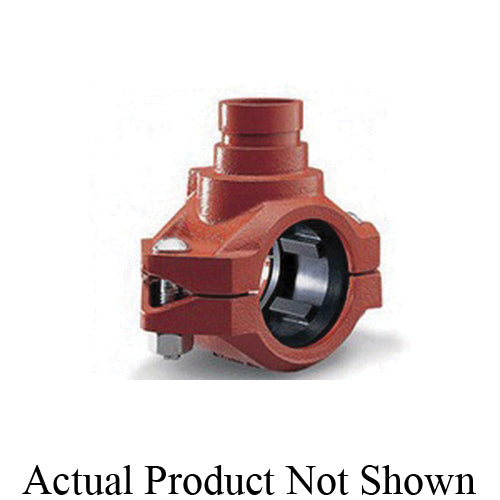 SHURJOINT® SJC731GPE Model C7 Outlet Coupling, 3 x 1 in Nominal, Grooved End Style, Ductile Iron, Painted, Import