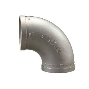 SHURJOINT® SJSS1046 90 deg Elbow, 4 in, Grooved, 316 Stainless Steel, Import