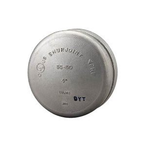 SHURJOINT® SJSS6046 End Cap, 4 in, Grooved, 316 Stainless Steel, Import