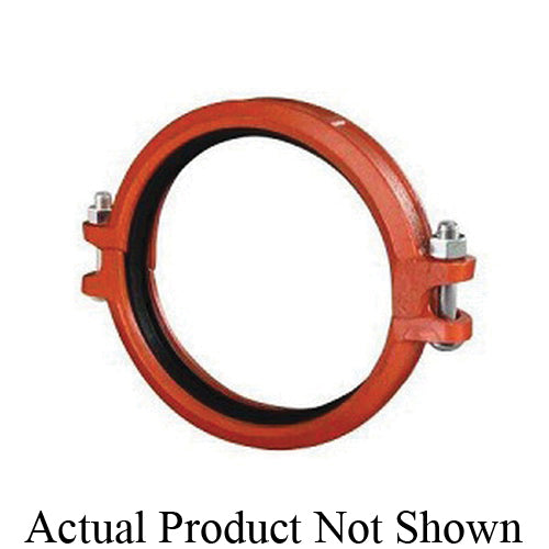 SHURJOINT® SJZ07N14GE Model Z07N Heavy Duty Rigid Coupling, 14 in Nominal, Grooved End Style, Ductile Iron, Hot Dipped Zinc Galvanized, Import