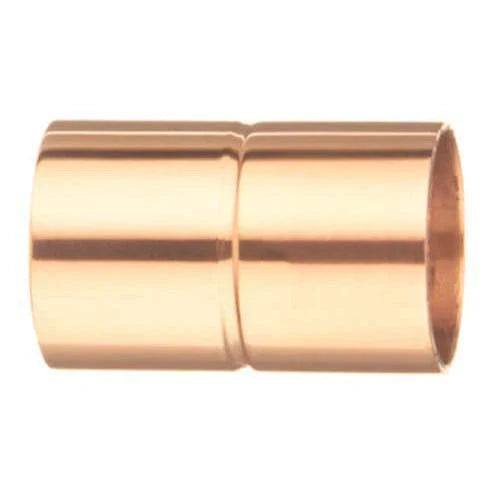 Solder Coupling With Roll Stop, 1-1/4 in, C x C, Wrot Copper, Domestic