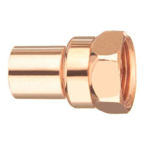 Wrot Copper Female 1/2 x 3/8 Inch Reducing Street Adapter Fitting x FNPT