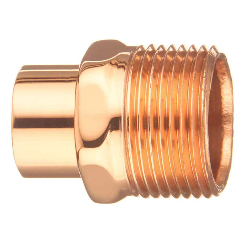 Wrot Copper Male 1/2 x 3/8 Inch Reducing Street Adapter Fitting x MNPT