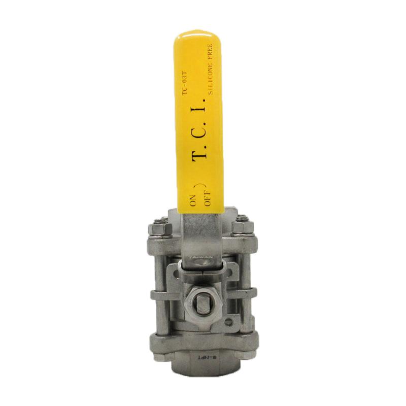 1/4" Ball Valve 1000# 316 3-Piece Threaded Full Port TCI  TC-03T