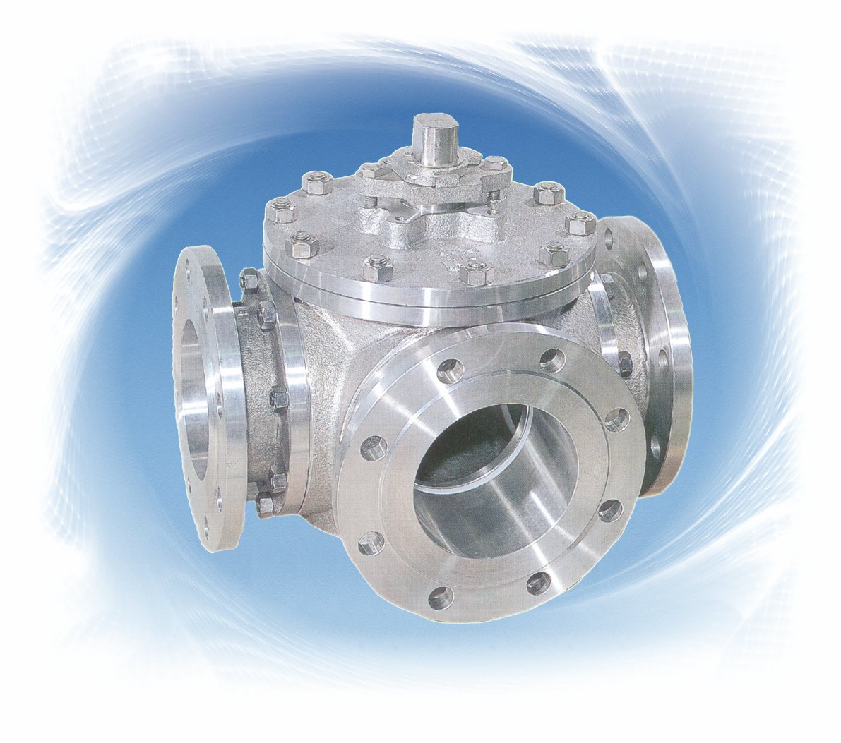 2" 3-Way Ball Valve 150# 316 T-Port Flanged End TCI TC-WTF