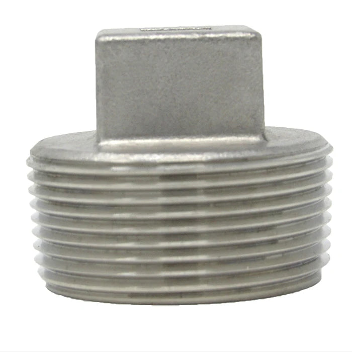 Stainless Square Plug 150# Threaded Fitting - Alternate View