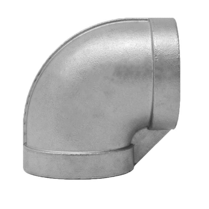 Stainless 90 Elbow 150# Threaded Fitting - Side View