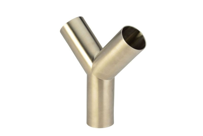 2" Butt-Weld True Y - Polished -316L 3-A Sanitary #W628WB-2-7
