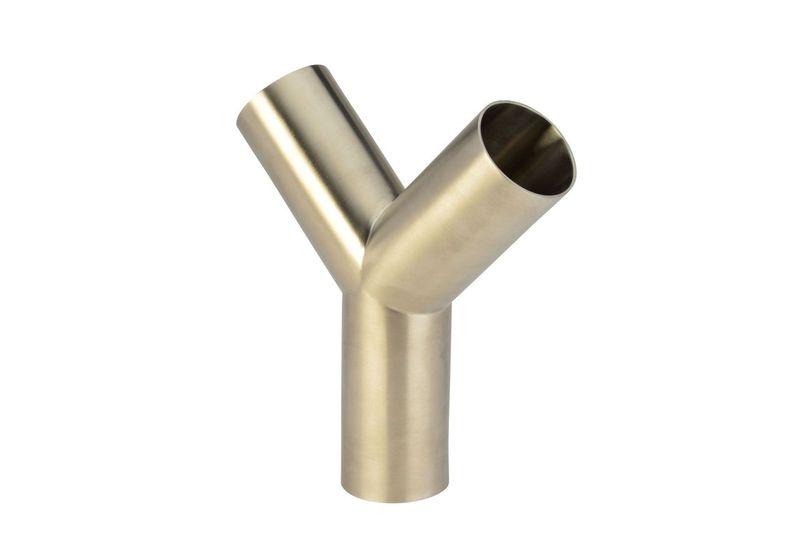 4" Butt-Weld True Y - Polished -316L 3-A Sanitary #W628WB-4-7