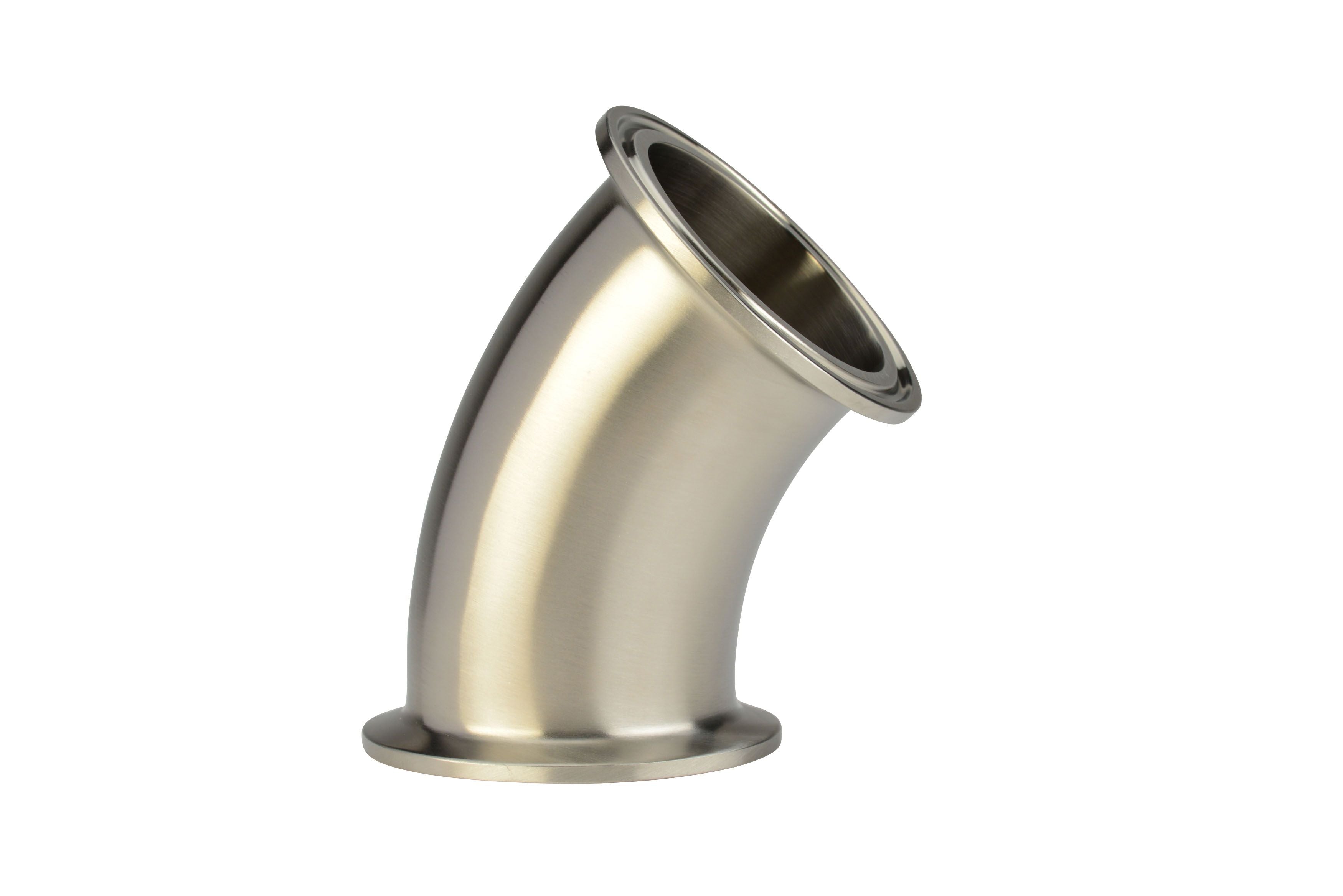 1-1/2" Sanitary 45 Elbow Clamp End 304 SS 2KMP  3A