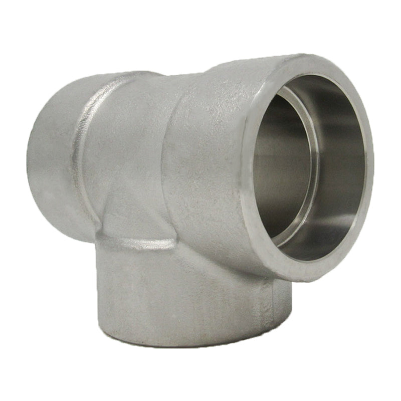 2" x 1/2" Reducing Tee, Stainless Steel 3000# Socket Weld 316L A/SA182 Pipe Fitting