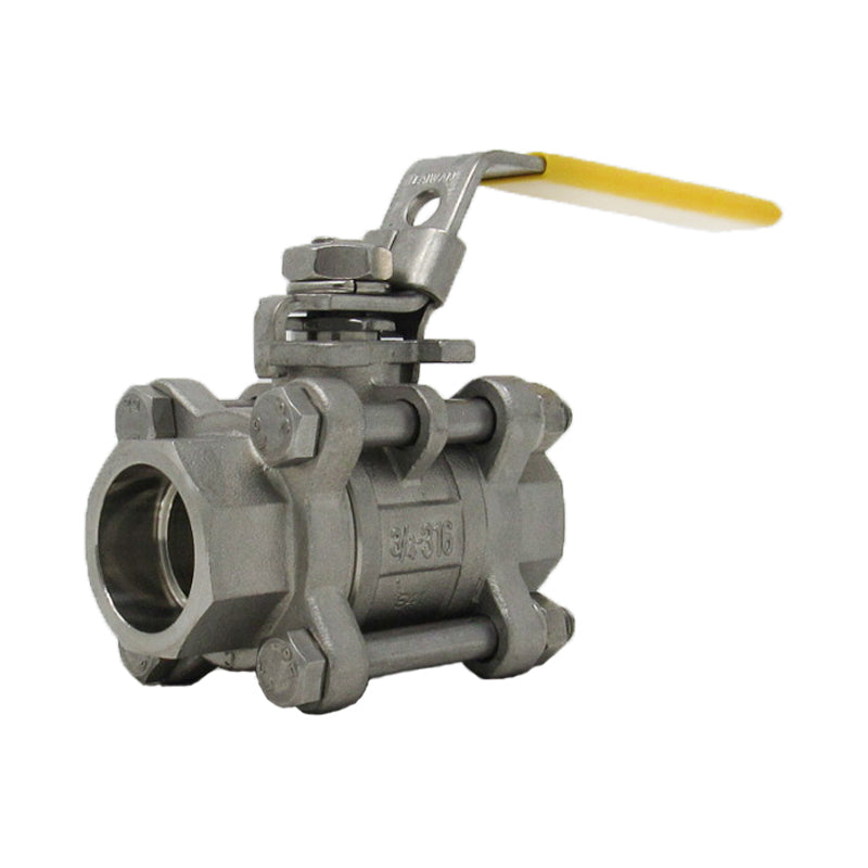 1-1/2" Ball Valve 1000# 316 3-Piece Socketweld Full Port TCI  TC-03S