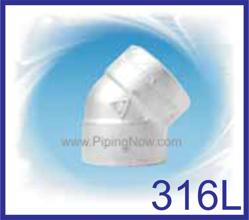 Stainless Steel Socketweld 45 Elbow 3000# 316L