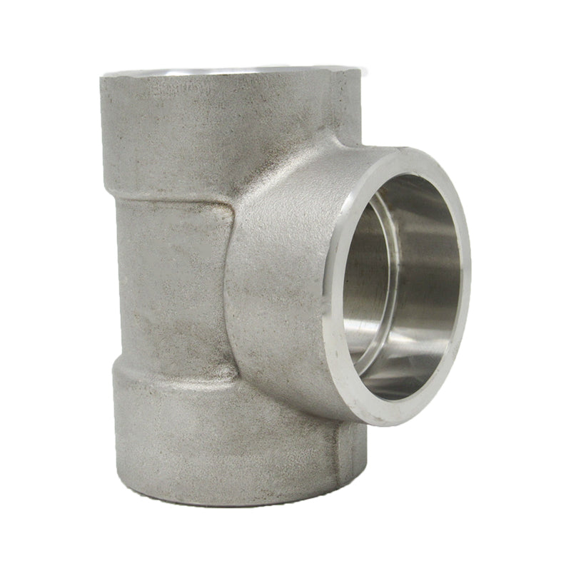 1-1/4" Tee, Stainless Steel 3000# Socket Weld 304L A/SA182 Pipe Fitting