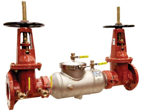 6" Backflow Preventer, Double Check, Lead-Free , Stainless Steel Body with Flanged OS&Y Gate Valves APOLLO 4ALF10C03