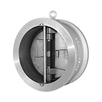 6" Wafer Check Stainless Steel with Viton Seat 150/300# design Dual Disc Titan CV44SSV
