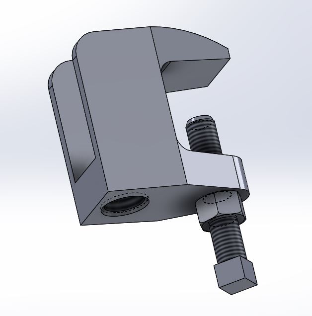 Wide Mouth Beam Clamp Plain Finish 1/2" Rod  Empire #61B